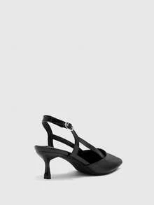 CUCCOO BIZCHIC Women's Spring And Summer New Pointed Back Strap Stiletto Wear Commuter High Heels Fall Shoes - Black - View 4