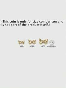 1 Pack 10 Pieces Sweet Three‑Dimensional Bow Metal Vintage Buttons Decorative Fasteners Fit For Women Sweaters Coats Suits Outerwear Hand‑Sewn Clothing Accessories - 10pcs - View 3