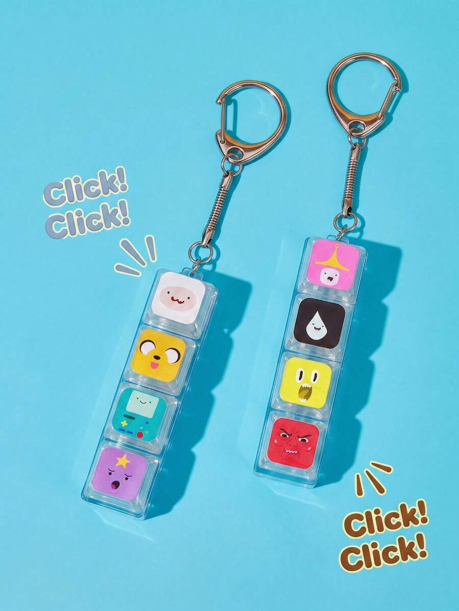 ADVENTURE TIME X Joivida 可愛卡通鋅合金吊飾,適用於鍵盤、包包、紀念品與收藏品,適合錢包與書包,理想禮物 - 彩色 - 查看 1