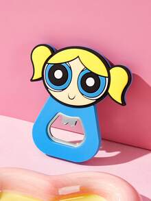 THE POWERPUFF GIRLS X SHEIN 1個趣味動物造型冰箱貼，冰箱裝飾，開瓶器，適合廚房使用 - Bubbles - 查看 1