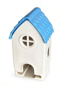 Joivida Cute Cartoon House-Shaped Tissue Holder With Textured Tiled Roof, Available In Blue And Red Roof Options, It Allows Easy Access To Paper Tissues. It Works As Practical Daily Storage As Well As Charming Decorative Ornament To Spruce Up Living Room - Multicolor - View 16