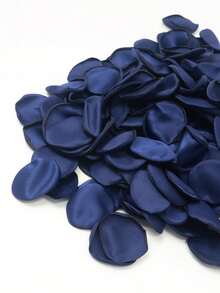 300/800PCS Artificial Silk Navy Blue Deep Solid Color Rose Petals Realistic Soft Elegant Shiny Durable Versatile Decorative Flowers For Wedding Proposal Party Aisle Table Centerpiece Home Decor Supplies Gift - navy blue - View 4