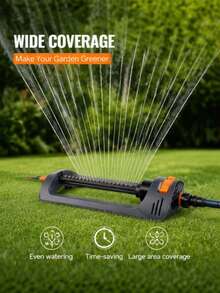 1Pc 19‑Hole Adjustable Lawn Sprinkler Head, Rotating Garden Watering System With Universal Connector, Durable Plastic Irrigation Sprayer For Garden & Yard Watering - A - View 6