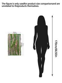 1 Piece DIY Wall Decoration, Featuring Green Plants, Artificial Tree Bark, And Indoor Pipe Decoration Materials. Also Includes Artificial Moss And Water Pipe Column Covers. - Green - View 3