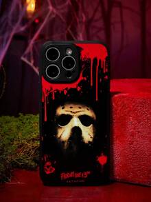 WB Horror X SHEIN Stylish Black Skin-Sensitive Mobile Phone Case, Anti-Drop Protective IPhone11-17 Mobile Phone Case. - Multicolor - View 3