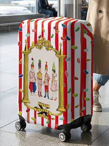 HARRY POTTER X SHEIN Striped Retro Figure Candy Print Luggage Cover, Wear-Resistant Dustproof Suitcase Protector For Travel Check-In Protection - candy - View 2