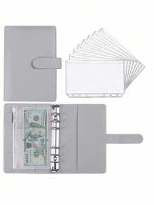 Money Saving Binder With 8pcs A6 Zipper Envelopes, Cash Envelope System For Budgeting, Savings Challenges Book To Manage Your Finance & Save Money - Multicolor - View 15