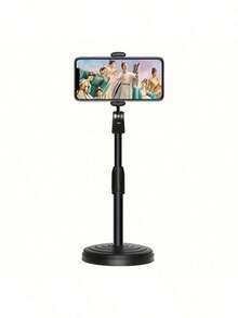 Adjustable Rotating Waterproof Abs Desktop Tripod Phone Mount, Phone Video/Live Streaming Stand, Ergonomic Phone Stand (Plastic Material, Prone To Squeezing/Dropping Damage, Please Refer To Installation Video) - Multicolor - View 6