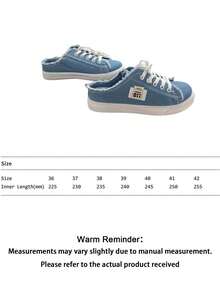 Women'S Casual Canvas Slip-On Flat Sneakers Loafer Shoes - Blue - View 2