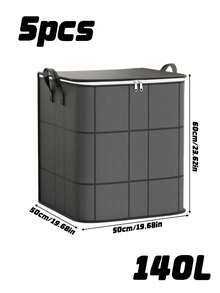1/5Pcs Large Window Grid Moving Storage Bags – Heavy Duty Thickened Tote With Reinforced Handles, 3 Sizes For Clothes Bedding Packing, Durable Storage Solution For Moving, Dorm, Travel - Multicolor - View 17