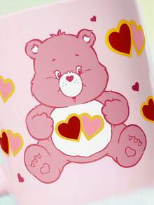 SHEIN X Care Bears 400ml (13.5oz) 淡粉色愛心卡通熊陶瓷馬克杯 大容量家用咖啡飲水杯 女生可愛印花水杯 適合居家辦公室 情侶與女友情人節生日禮物 日用禮品杯 - 粉色 - 查看 4