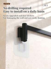 Kitchen Sink Organizer Rack, Rotating Wall-Mounted Storage Holder, Dishcloth Rack, Towel Bar, Sink Drain Rack, Drill-Free Bathroom Towel Rod, Suitable For Home Kitchen And Bathroom, Kitchen Supplies, Kitchen Accessories, Kitchen Tools - Style B - View 10