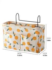 1PC Large Capacity Foldable Lightweight Durable Fabric Hanging Bedside Storage Basket Pouch With Multiple Pockets Easy Access For Dormitory College Bedroom Home Office Space Saving Organizer Must Have - Multicolor - View 8