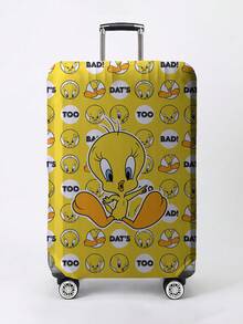 LOONEY TUNES X SHEIN Polka Dot Cartoon Yellow Bird Print Luggage Cover, Wear-Resistant Dustproof Suitcase Protector For Travel Check-In Protection - bird - View 1