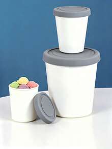 1/3PCS Containers With Lids, Multi‑Purpose Sealed Canister Jars, Airtight Storage Pots For Spice, Nuts, Candy, Cosmetics, Housewarming Gift, Holiday Party, Home Kitchen Bathroom Desk Organization - White - View 7