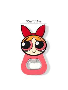 THE POWERPUFF GIRLS X SHEIN 1個趣味動物造型冰箱貼，冰箱裝飾開瓶器，適合廚房使用 - Blossom - 查看 3