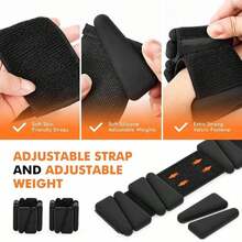 Adjustable Waterproof Silicone Wrist & Ankle Wraps, 2lb Weight Fitness Equipment, Portable Strength Training Gear For Legs And Wrists - Multicolor - View 8