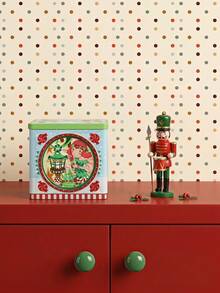 Joivida Vibrant Printed Christmas Tin Box Features Classic Holiday‑Themed Artwork, Offering Sturdy Storage For Apples, Candies And Small Treats. Perfect For Festive Gift‑Giving And Decorative Display During Home Christmas Celebrations. - Multicolor - View 3