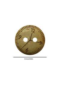 2-Hole Round Wooden Buttons Engraved Vintage Clock Dial Scale Pattern, Natural Wood Sewing Buttons For Shirts Dresses DIY Garment Accessories - multicolor - View 3