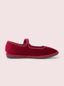 CUCCOO DOLLMOD Women's Shoes Round Toe With Cute And Comfortable Burgundy Suede Fashion Mary Jane Flat Shoes Fall Shoes - Burgundy - View 5