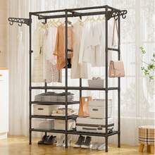 PPN Brand Heavy Duty Metal Clothes Rack, Rolling Garment Rack With Storage Shelves, Portable Closet Wardrobe Organizer For Bedroom & Laundry, - Multicolor - View 5