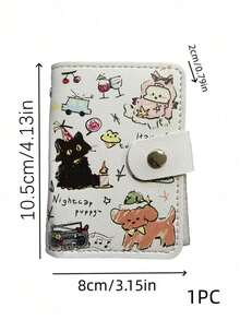 Joivida 1PC Mini Card Organizer, Lovely Credential Pouch With Multiple Slots Big Storage, Smooth PU Leather, Hand Drawn Animal Cartoon Print, Anti Demagnet Feature, Well-Liked Daily Essential, Ideal For Travel Study Work, Nice Festival Present - Multicolor - View 15