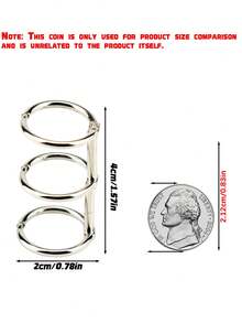 20/15/10/2Pcs Silver Metal 3-Ring Binder, 0.8 Inch Inner Diameter Loose Leaf Folder, Perfect For Notebooks, Photo Albums And DIY Travel Journals, Back To School Essential Supplies - Silver - View 3