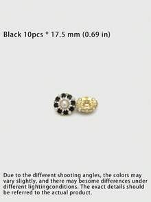 1 Pack 10 Pieces Chinese Style Oil‑Painted Flower Shaped Metal Buttons Versatile Decorative Fasteners For Suit Wool Coat Outerwear Diy Clothing Sewing Accessories - multicolor - View 14
