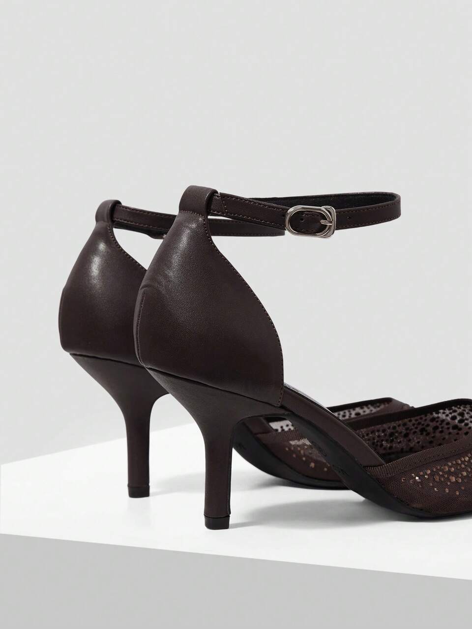 MOTF RHINESTONE POINT TOE ANKLE STRAP PUMPS, FOR VALENTINE'S DAY, SPRING BREAK EASTER PROM HEELS FOR CHRISTMAS SPRING SHOES