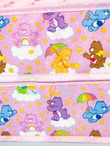 SHEIN X Care Bears Care Bears Printed Fabric Drawer Storage Set, Multi Size Storage Box With Divider Panel Foldable Underwear Socks Storage Box Suitable For Wardrobes And Dressers - Pink - View 6