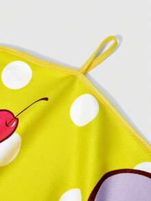 LOONEY TUNES X Joivida Tweety Bird Cartoon Print Bath Towel, Cute Yellow Polka Dot Fruit Ice Cream Pattern, Soft Microfiber Quick Dry Sand Resistant Portable Large Towel For Swimming Pool, Beach, Spa, Multi-Purpose Bath Towel For Adults & Kids - Yellow - View 6