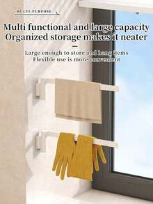 Kitchen Sink Organizer Rack, Rotating Wall-Mounted Storage Holder, Dishcloth Rack, Towel Bar, Sink Drain Rack, Drill-Free Bathroom Towel Rod, Suitable For Home Kitchen And Bathroom, Kitchen Supplies, Kitchen Accessories, Kitchen Tools - Style B - View 8