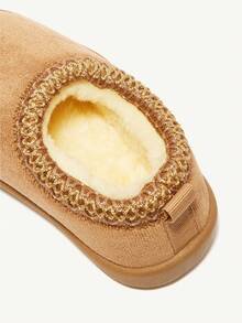 Cozy Pixies Autumn/Winter Casual All-Match Fashion Versatile Warm Plush Cute Soft Baby Snow Ankle Boots, Slippers - Mocha Brown - View 6