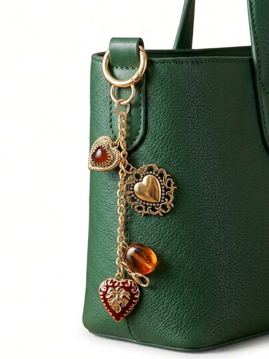 Noxbound Retro Heart Lock Bag Hanging - Gold - View 1