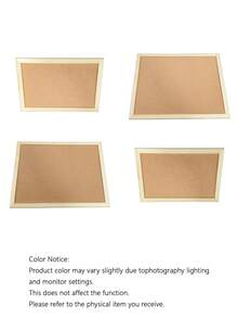 1pc Cork Bulletin Board, Cork Panel With Oak Wood Frame, Decorative Pin Board For Office And Home, Message Board Or Vision Board For Home And School, Home Decor Back To School Room Decor School Supplies - Beige - View 10