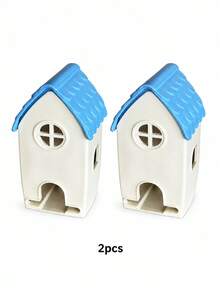 Joivida Cute Cartoon House-Shaped Tissue Holder With Textured Tiled Roof, Available In Blue And Red Roof Options, It Allows Easy Access To Paper Tissues. It Works As Practical Daily Storage As Well As Charming Decorative Ornament To Spruce Up Living Room - Multicolor - View 17