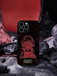 Game of Thrones X SHEIN Stylish Black Skin-Sensitive Mobile Phone Case, Anti-Drop Protective IPhone11-17 Mobile Phone Case. - Multicolor - View 2