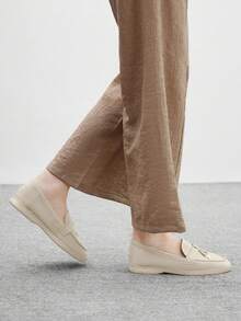 CUCCOO BIZCHIC Women's Comfortable Apricot Color Flat Loafers, Fashion For Christmas Spring Shoes - Apricot - View 9