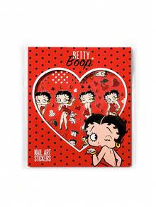 Betty Boop x SHEIN 復古女士亮片美甲貼紙，多用途水轉印貼，適用於美甲藝術、水瓶、文具與筆記本，DIY - 彩色 - 查看 5