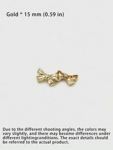 1 Pack 10 Pieces Sweet Three‑Dimensional Bow Metal Vintage Buttons Decorative Fasteners Fit For Women Sweaters Coats Suits Outerwear Hand‑Sewn Clothing Accessories - 10pcs - View 10