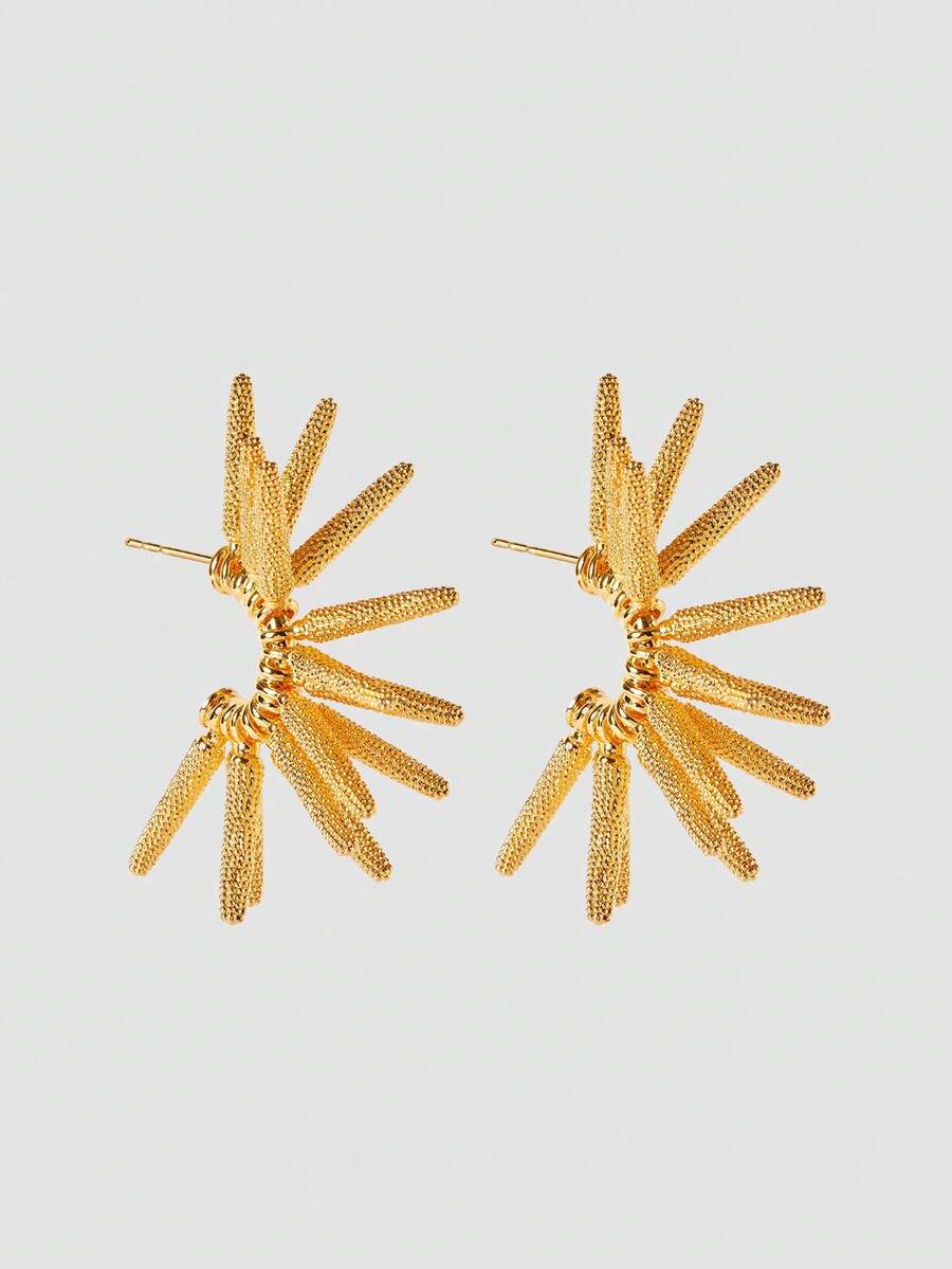MortiRose Sunflower Earrings Women's Earrings Silver Needles Unique And Beautiful Earrings 2026 New Popular High-End Niche Temperament - Gold - View 1