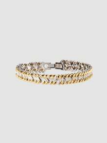 MortiRose Gelang Retro Bergaya Zirkonium dengan Desain Rantai Berlapis Emas 18K - Yellow Gold - View 5