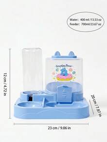 Care Bears X PETSIN 2-In-1 Plastic Dry Wet Separation Pet Feeder Water Dispenser Set, Easy To Clean, Durable, Spill Proof, Non Slip, Suitable For Multiple Pets Indoors And Outdoors, All Season Cats And Dogs, Daily Pet Feeding Stations, Hot Pet Supplies - one size fits all - View 3