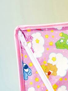 SHEIN X Care Bears Care Bears Printed Fabric Drawer Storage Set, Multi Size Storage Box With Divider Panel Foldable Underwear Socks Storage Box Suitable For Wardrobes And Dressers - Pink - View 7