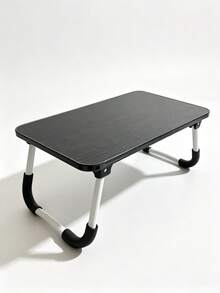 Portable Folding Bed Table Laptop Desk Reading Tray Dining Table With Cup Holder For Home Bedroom Dorm Use - Black - View 5