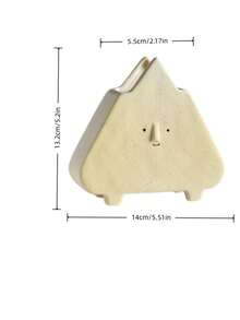 Haus Hana 1PC Small Opening Ceramic Flower Arrangement Vase With Cute Expression, Creative Geometric Shaped Dried Flower Holder, DIY Floral Display Vessel For Living Room Entryway Office Home Daily Use - multicolor - View 18