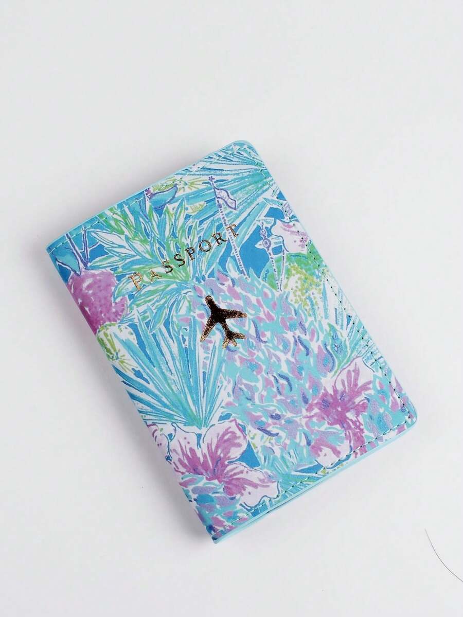 Found Favorite Fashionable Travel Printed Passport Holder, Portable Travel Certificate Holder, Unisex, Multi-Function, Light And Portable - Multicolor - View 1
