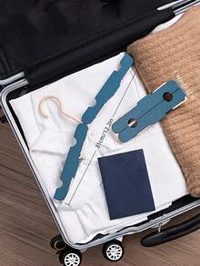 2PCS Compact Durable Plastic Foldable Anti Slip Multi Clip Hanger For T Shirts Underwear Socks Travel Business Trip Home Office Portable Space Saving Must Have - View 8