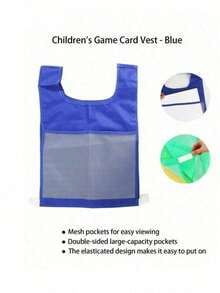 1 Piece Practice Vest For Kids, 4 Colors, Training Vest With Card Slot, Game Vest, Pe Vest, Team Competition Vest For Kids, Pocket Vest, Cognitive Game Tool, Teaching Aid, Interactive Learning, Home, Classroom, Outdoor, Party Games, Back To School - Multicolor - View 16
