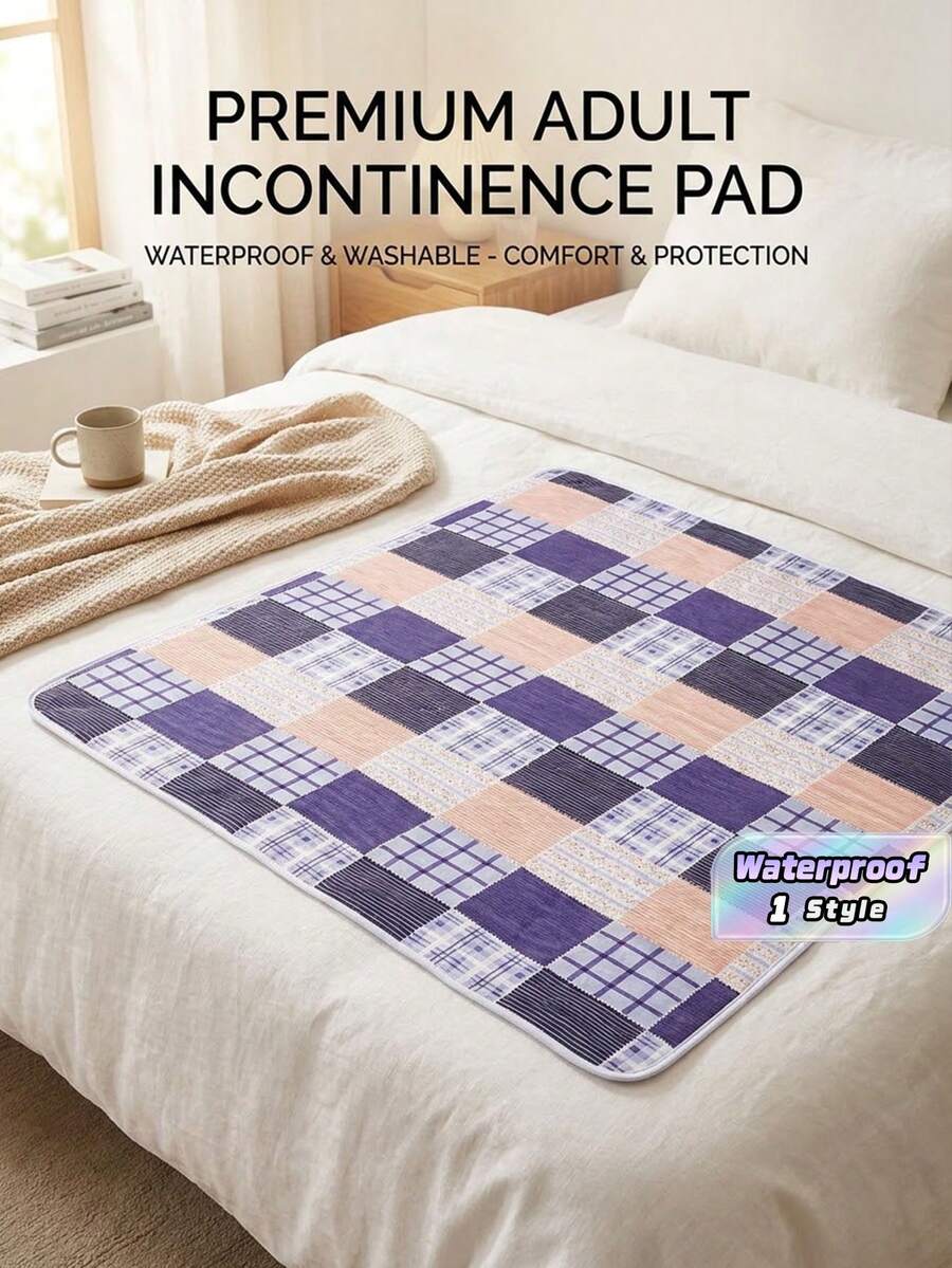 4-Layer Waterproof Incontinence Pad, Reusable Large Size Bedding Protector For Elderly Care, Student Dormitory, Sanitary Use - multicolor - View 1